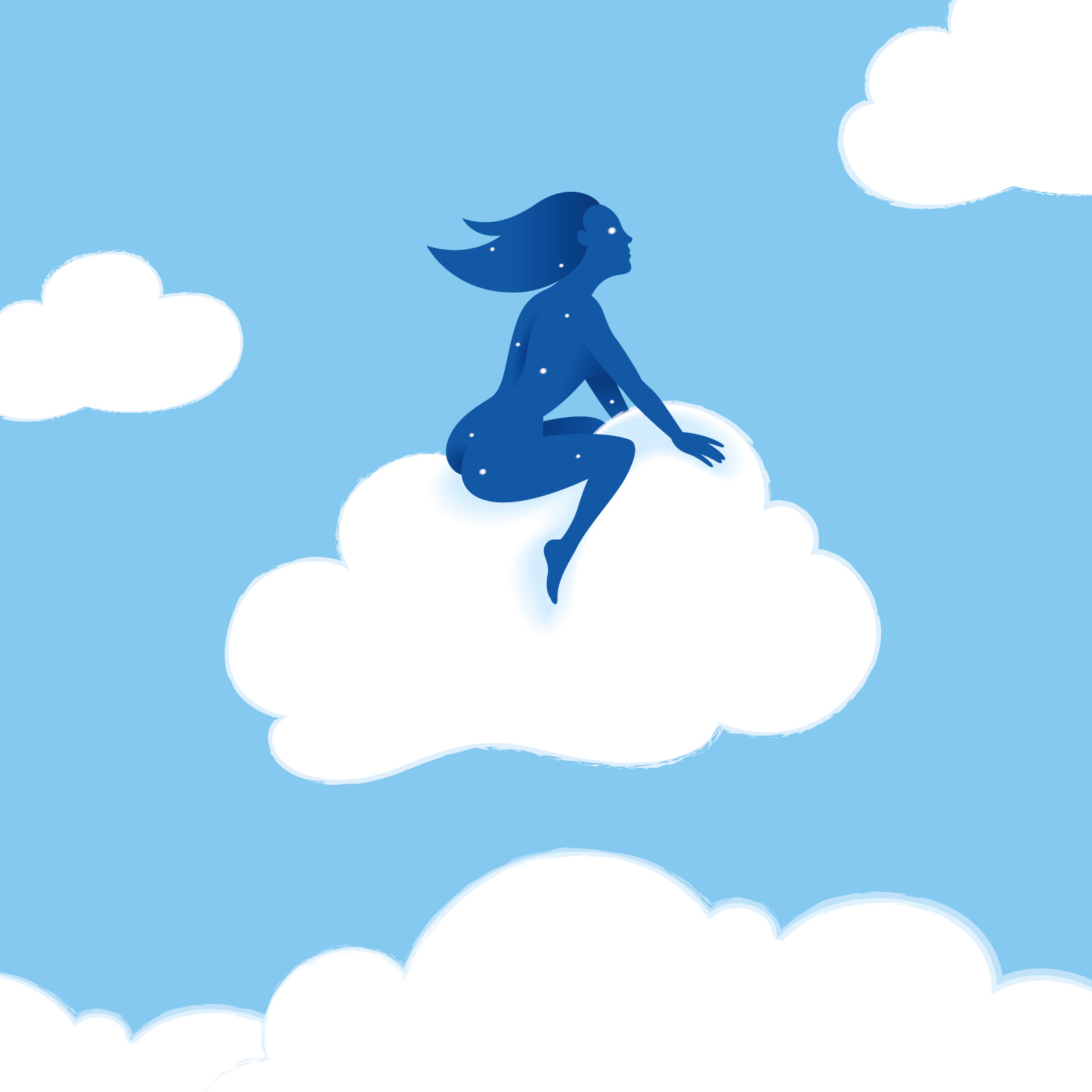 Insomnia woman cloud