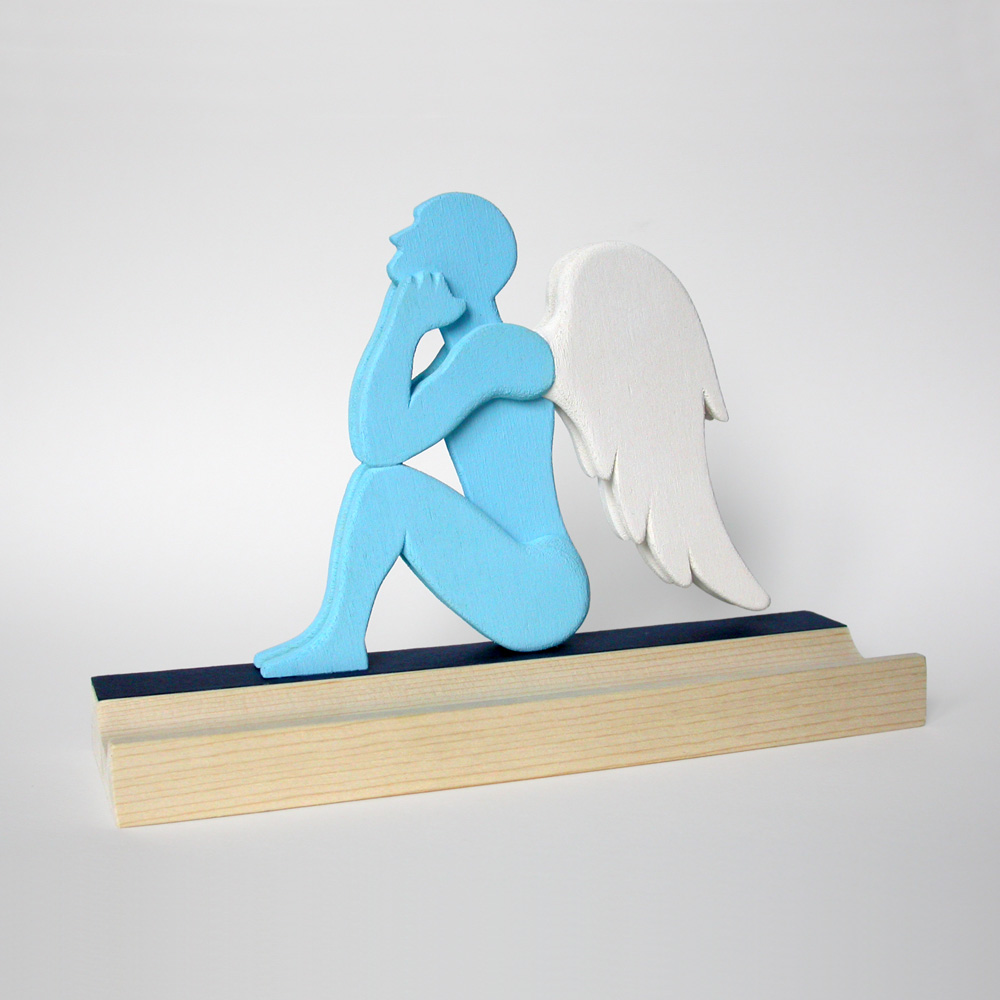 flat sculpture waiting angel